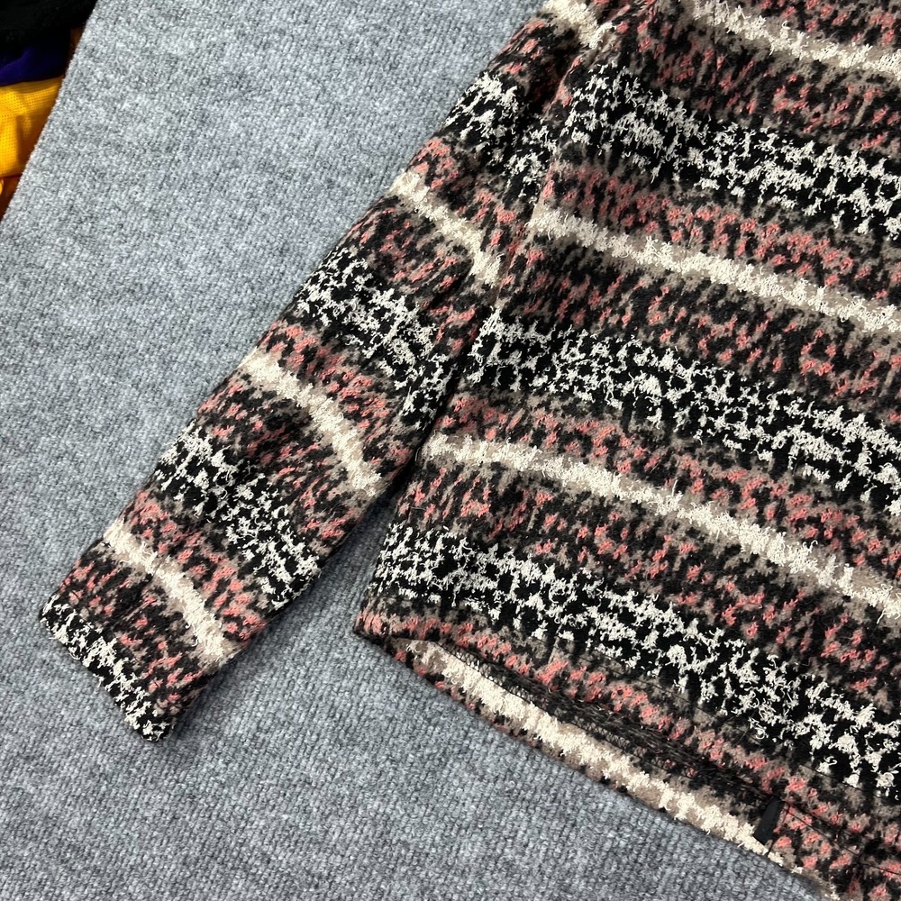 Basler Cardigan Sweater Women Multicolor Textured Tight knit Striped Warm Winter - Picture 11 of 13